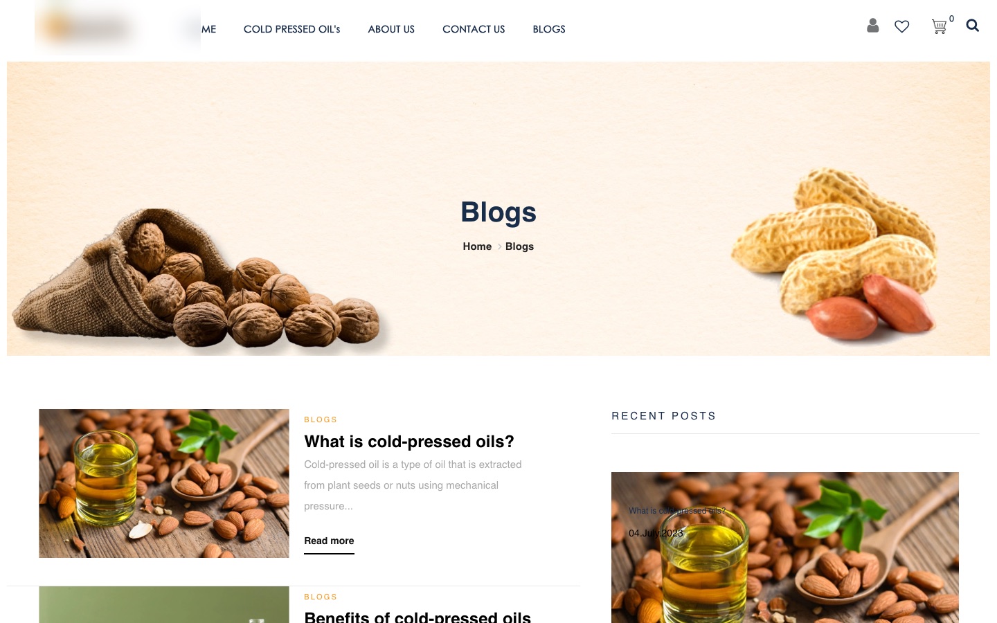 Brand website built on Shopnix