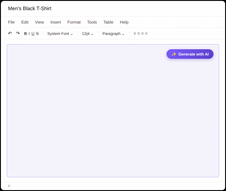 AI Product Details Generator