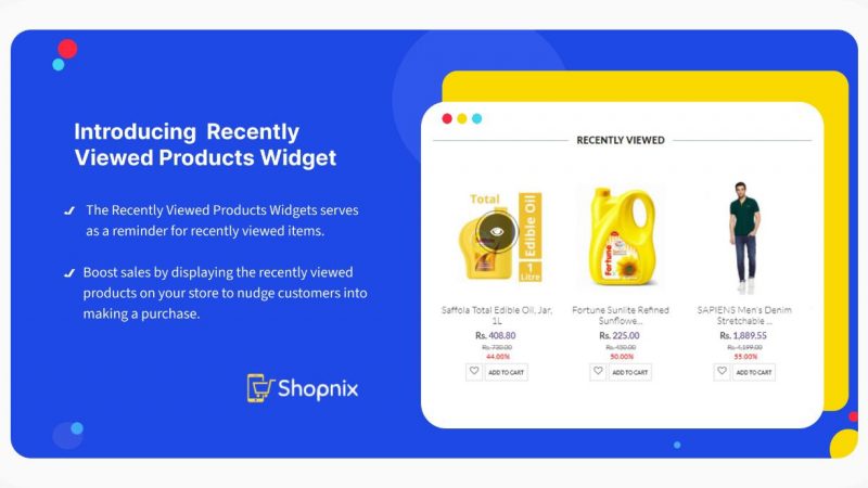 Enhancing User Experience with Shopnix’s Recently Viewed Widget