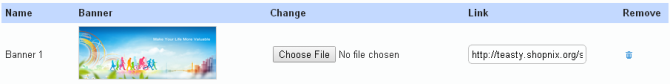 Link box filled in for a homepage banner