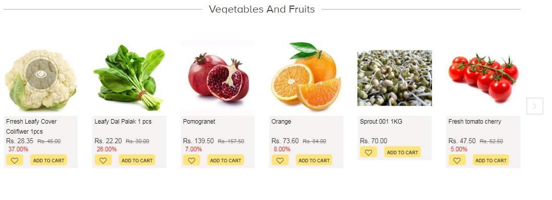 Product widget shown on the store home page