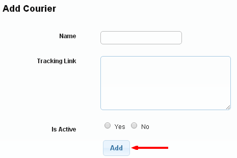 Add Courier form
