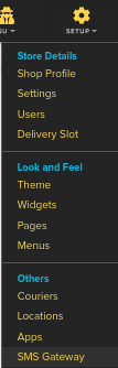 Delivery Slot option in the Setup menu