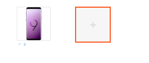 Image upload area with an option to add another image