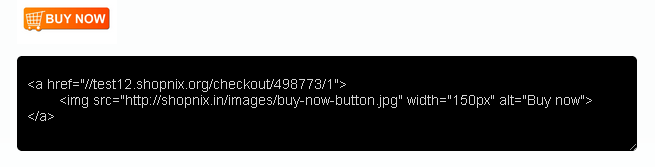 Advanced section of a product showing the Buy Now button code