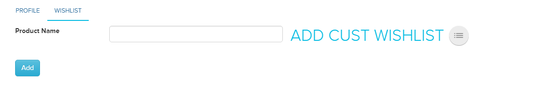 Add customer wishlist form
