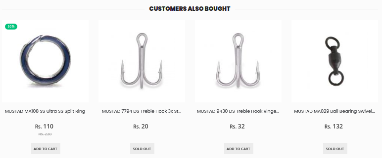 Customers also bought products shown in the store